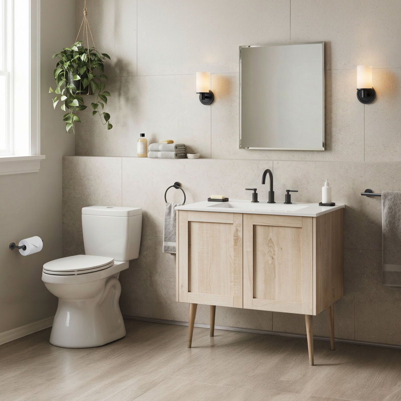 Latitude II Wall Mount Toilet Paper Holder | Euro Style 1 Post Toilet Tissue Holder, Matte Black