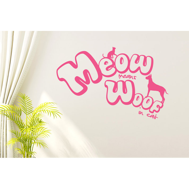 Non-Wall Damaging Wall Decal, Pink, Large