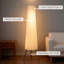 HOMCOM Dimmable Standing Lamp with Foot Switch, White and Grey