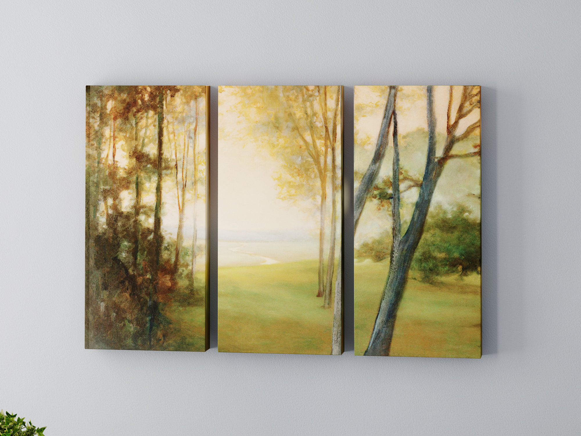 Charlton Home Between The Worlds 3 Piece Painting Print on Wrapped ...