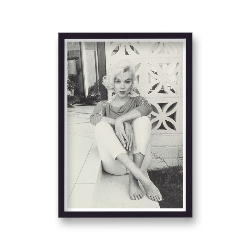 Marilyn Monroe Sitting On Step Swetare & Capri Pants - Single Picture Frame Print