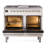 ILVE Nostalgie II Series 40 inch Dual Fuel Range with 6 Sealed Burners, Griddle (Glass Door)-99299495-99299489