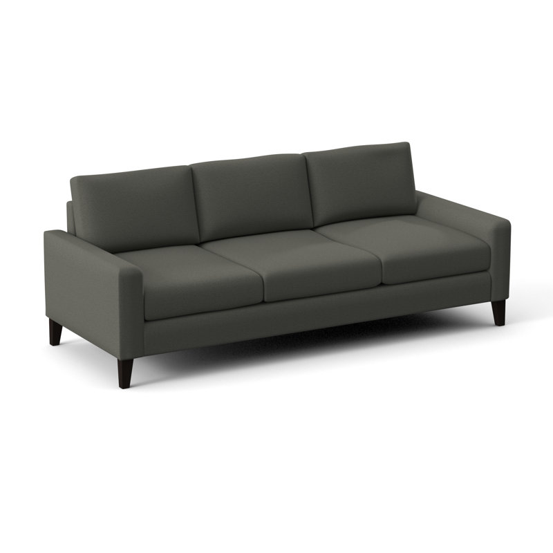 Madison 84" Square Arm Sofa with Reversible Cushions, Dorset Ash Performance Chenille