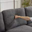 Canapé modulaire 110 po en chenille gris-500724845