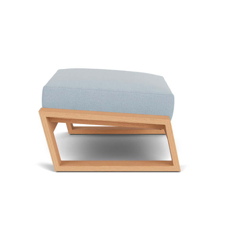 Pursuit Rectangle Outdoor Ottoman Patio Ottoman, Unearth Dew