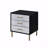 Black, Silver & Gold Finish Nightstand