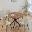 Vintage Style Dining Table - Round Table  For 4 To 6 People - 100 X 77 Cm (W X H)-939897452