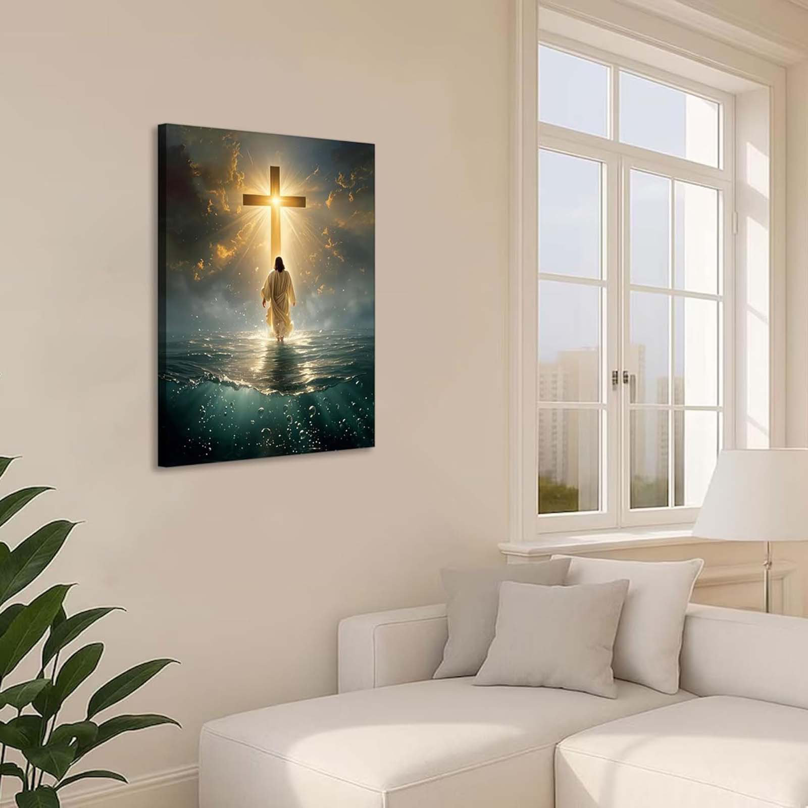 Marlow Home Co. Jesus Walking On Water Canvas Wall Art Jesus Christ ...