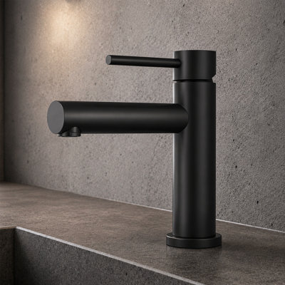 Noir Vessel Single Hole,Single Handle Bathroom Sink Faucet with Drain Assembly