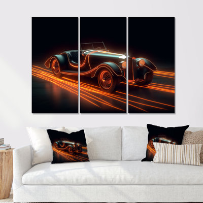 Neon Light Strips Roadster I - Car Vintage Wall Decor Set -  Ivy Bronx, 4453191409414F0587A99469615ACB65