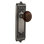 Plaque Egg & Dart avec bouton de porte en porcelaine brune