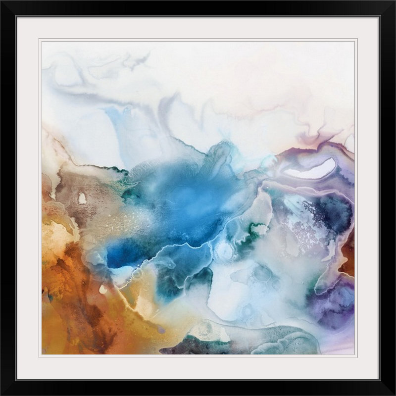 «Swerve», reproduction d'art Funkley, H 20" x l 20" x P 1", Cadre noir