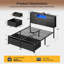 Modern Storage Bed Frame with LED Headboard, USB Charging & Under-Bed Drawers - Full/Queen/King Size-447380649-447380662