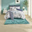 Ensembles de literie en seersucker Farmhouse, édredon en microfibre de style floral pour la maison