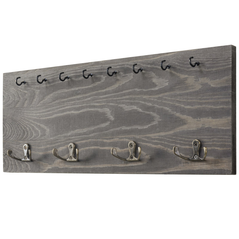 Fidalmo Solid Wood Wall Organizer with Key Hooks