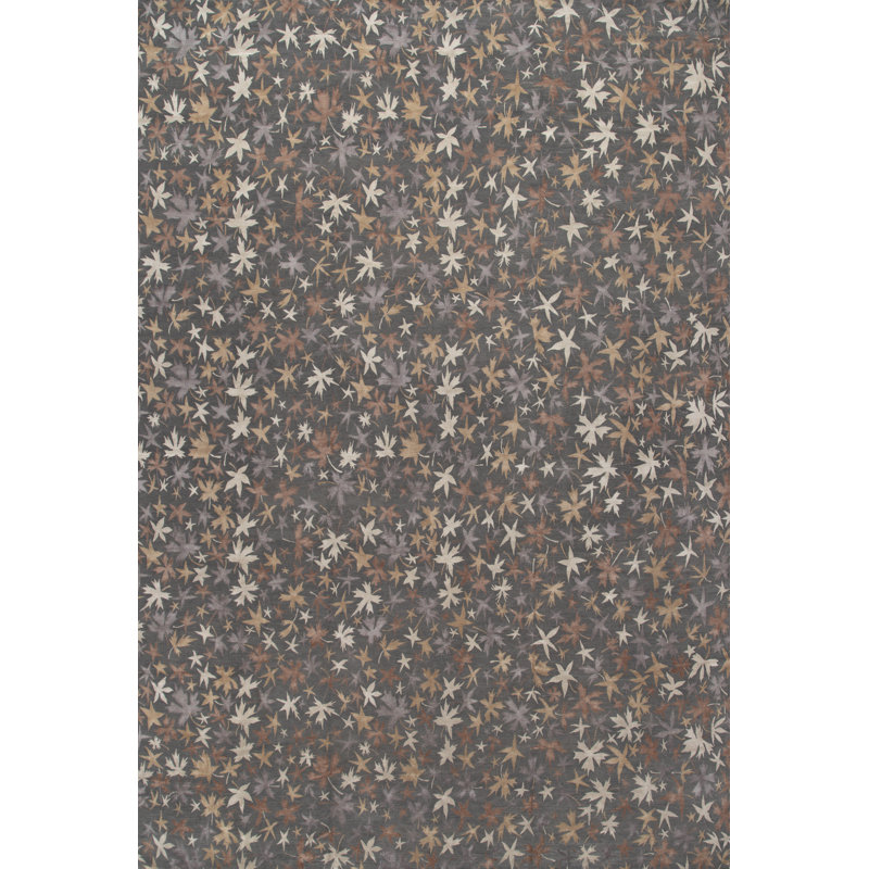 Goldleaf Floral Area Rug in Brown/Gray/Brass/White, Rectangle 8' x 10'