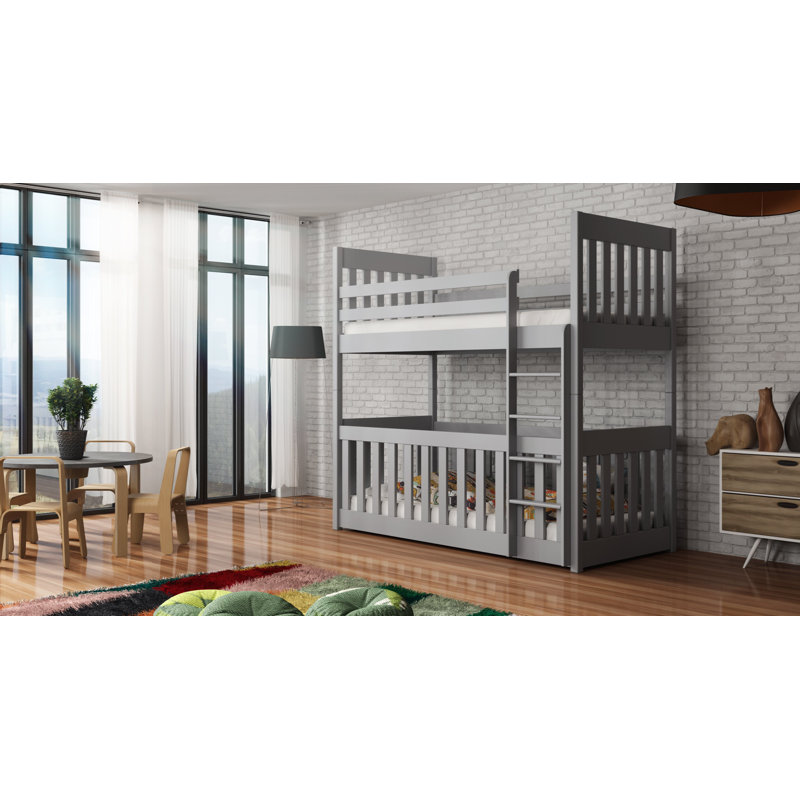 Magee Single (3') Standard Bunk Bed, Grey Matt
