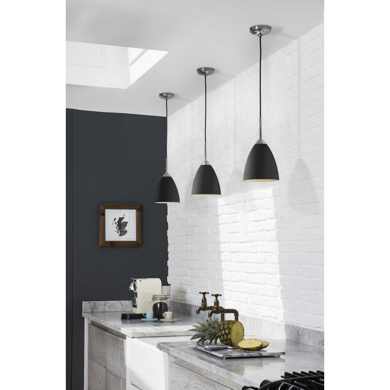 Joel 1 - Light Pendant, Matt Black, 11.81" H x 6.77" W x 6.77" D