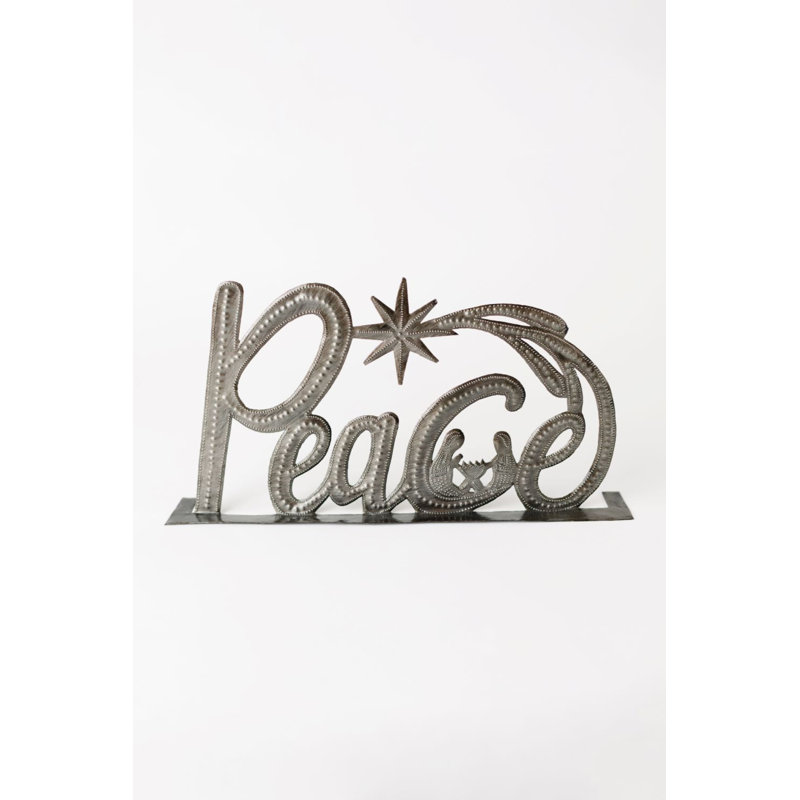 Peace Standing Metal Art