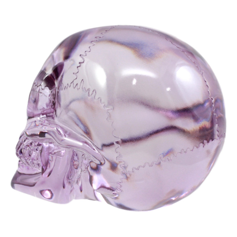 Figurine crâne translucide Jetter, Rose