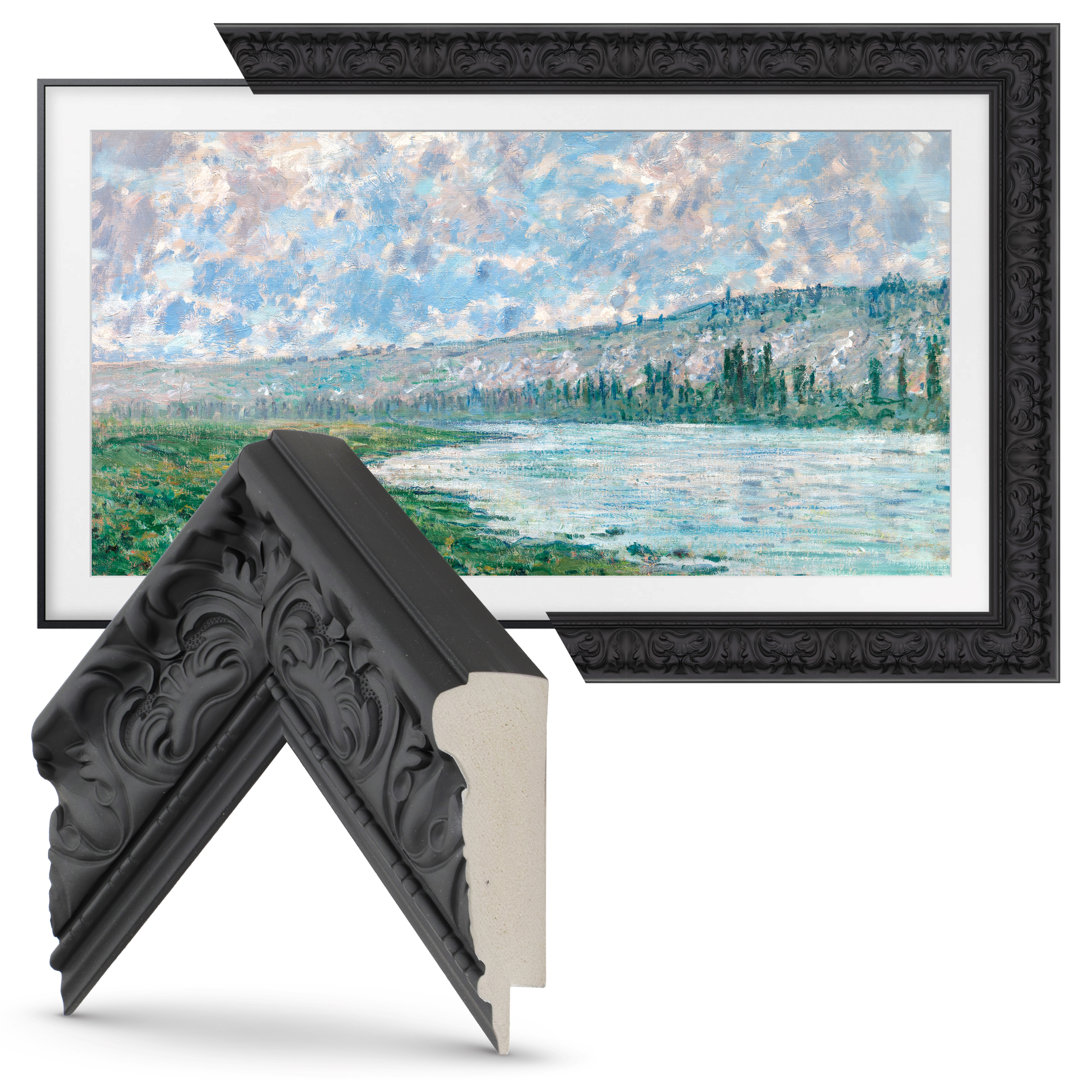 Tuscan Deco TV Frame for Samsung Frame TV and Frame Pro Deco TV Frames Color: Tuscan Black Size: 85"
