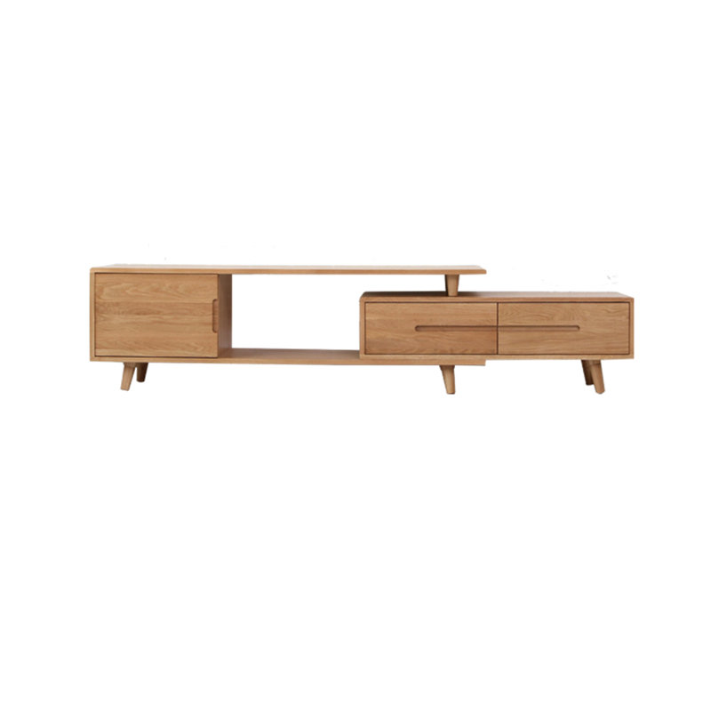 Meuble télé extensible en chêne blanc