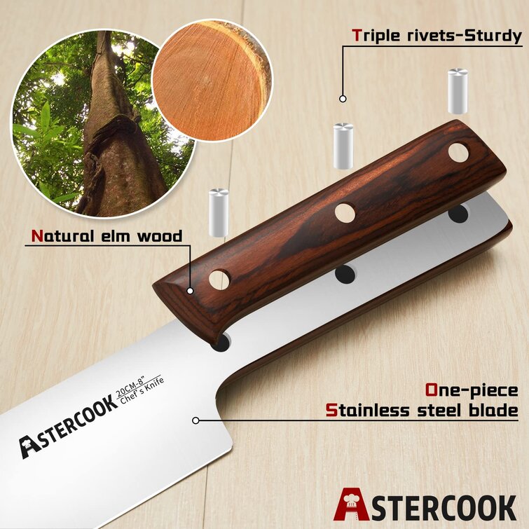 Astercook Knife Set, 15-PC German Stainless Steel Kitchen Knives