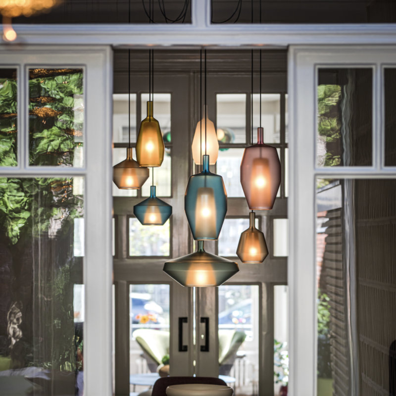 MOM 1 - Light Pendant, Vetro  Black Glass, Titanium