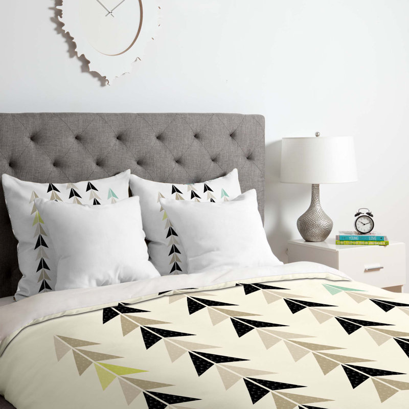 Gabi Polyester Geometric Shapes Duvet Cover, Twin/Twin XL Duvet Cover + 1 Standard Sham