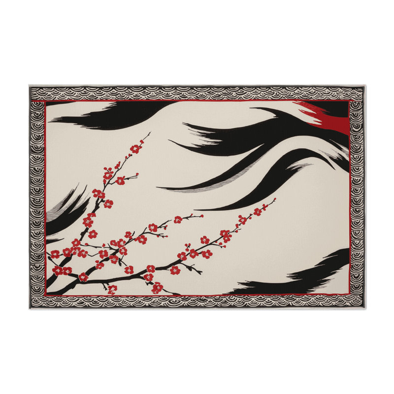 Tapis intérieur et extérieur Sakura Serenade, Rectangle 1 pi 6 po x 2 pi 6 po