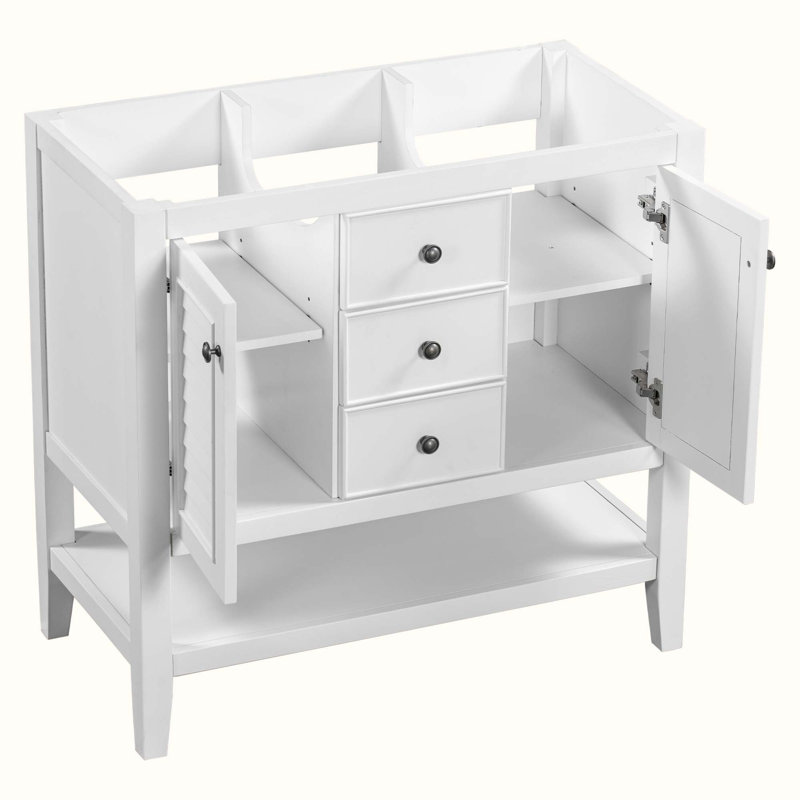 35'' Single Bathroom Vanity Base Only, White