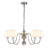 5-Light Modern Classic Chandelier With Milky White Glass Shade