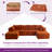 Boneless U Shaped Modern Cloud Couch With 2 Ottomans Tufted 6-seat Boneless Sleeper Chair-1271095456