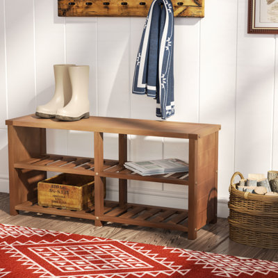 Solid Wood Storage Bench