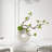 15" Artificial Tree With White Ceramic Base Vase Faux Plastic Plant Decor Art Indoor