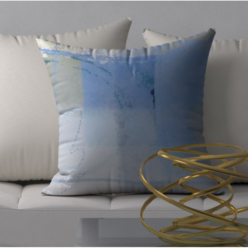 Abstract Reversible Throw Pillow, 18" x 18"