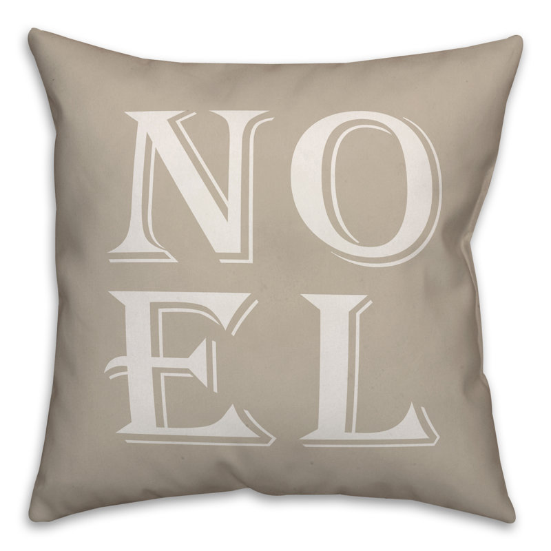  Housse de coussin Noel, Or, 18 po x 18 po, Housse de coussin seulement - sans coussin