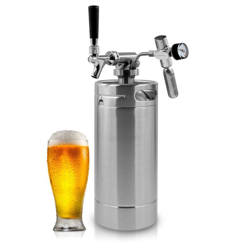 NutriChef 0.176573 Cubic Feet Outdoor Single Tap Mini Keg Countertop Kegerator