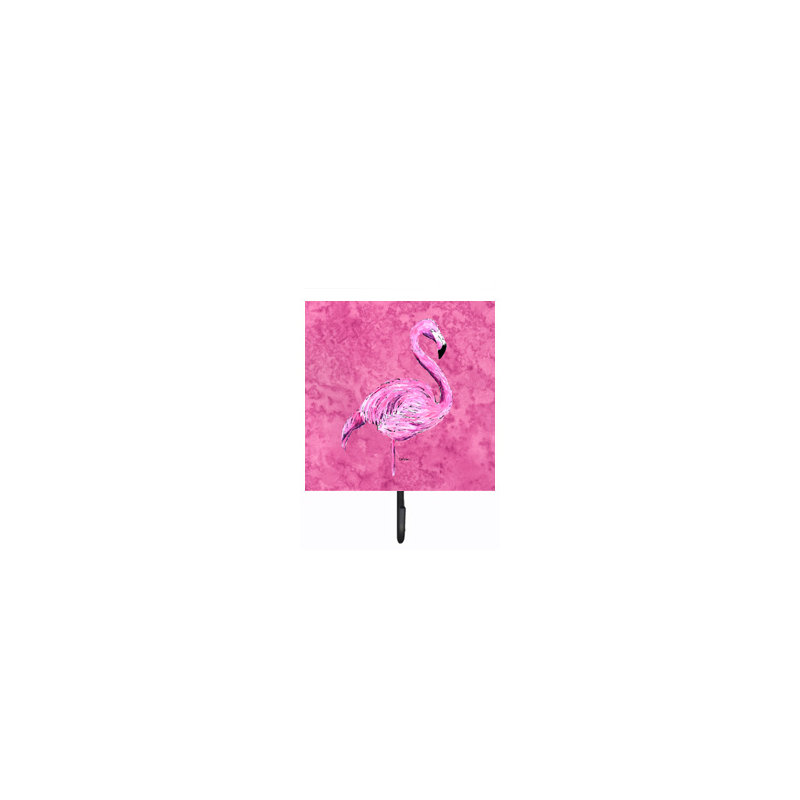 Porte-laisse flamant rose et crochet mural