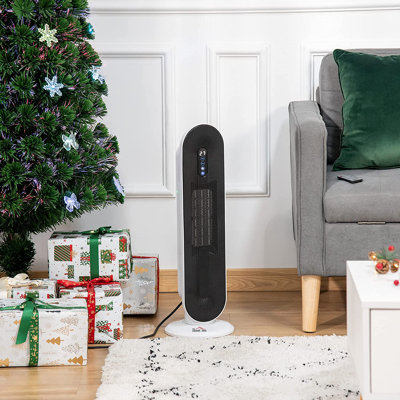 HOMCOM 1200W 4095 BTU Electric Tower Space Heater , Remote Included and with Digital Display