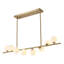 Chandelier moderne en cuivre avec abat-jour en verre 8 lumières-70079922