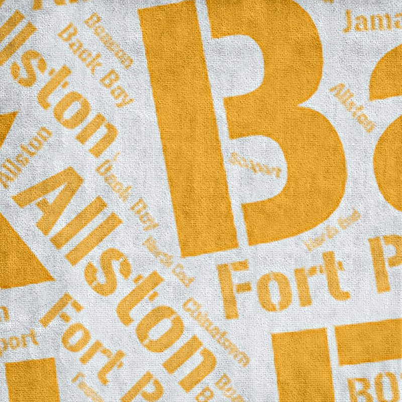 Bath Towel, Orange, Microfiber, Boston