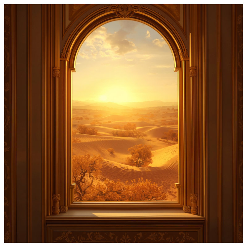 Tapisserie murale Sunset Desert View, H 104 po x 88 avec 4 œillets
