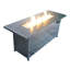 Table d'extérieur pour foyer d'extérieur au propane au gaz, aluminium, table de salle à manger de foyer de 50000 BTU avec couvercle, verre à feu, rectangulaire, certification ETL-727041756