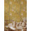 Élégant papier peint floral à motif floral chinois sur fond jaune