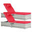 2 méridiennes d'extérieur avec table réglable, coussin pour chaises de jardin et cour-1032248616