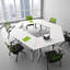 Ensemble de table de conférence pliable trapézoïdale modulaire mobile