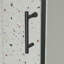 Porte de douche en verre pivotante l 44 à 48 po x H 71 po - Verre trempé clair de 1/4 po (6 mm), noir mat, réversible