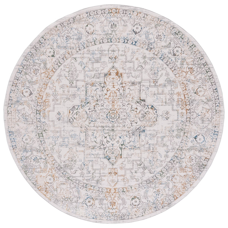 Leyver Air Performance Oriental Rug, Round 6'7"