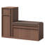 Banc de rangement en L 45,3 po, banc d'entrée avec rangement pour chaussures et coussin-1140003602